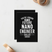 NANO engineer gift Mitteilungskarte (Vorderseite/Rückseite Beispiel)