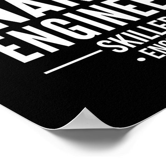 NANO-Geschenk für Ingenieure Poster (Ecke)
