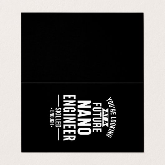 NANO-Geschenk für Ingenieure Visitenkarten (Außenseite Aufgefaltet)