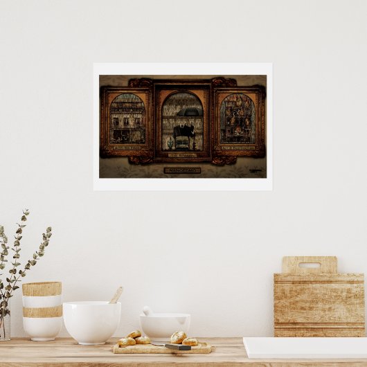 NaNoEdMo triptych Poster (Küche)