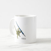 NaNoLA - Lemur mit Füllfederhalter Kaffeetasse (Vorderseite Links)