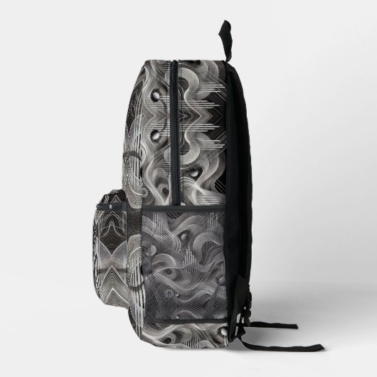 Nanometer Chip Kariert Geometric Taiwan Monogram Bedruckter Rucksack (Rechts)