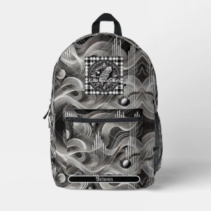 Nanometer Chip Kariert Geometric Taiwan Monogram Bedruckter Rucksack