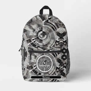 Nanometer Chip Kariert Geometric Taiwan Monogram Bedruckter Rucksack