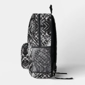 Nanometer Kariert Geometrie Land Taiwan Monogramm Bedruckter Rucksack (Rechts)