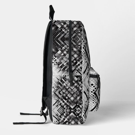 Nanometer Kariert Geometrie Land Taiwan Monogramm Bedruckter Rucksack (Links)