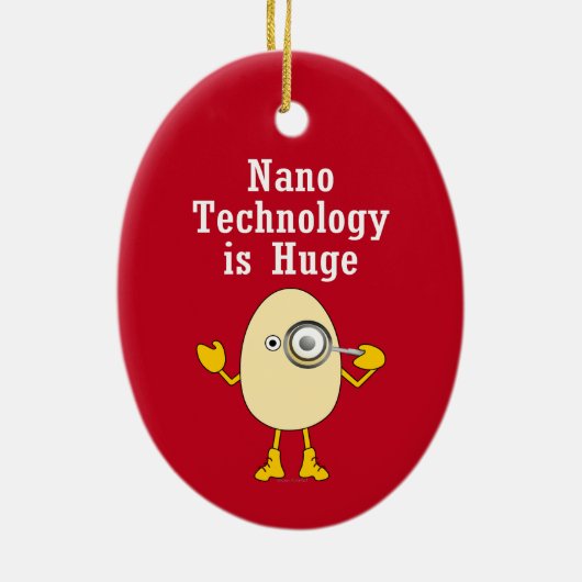 Nanotechnologie Egghead Keramik Ornament (Hinten)