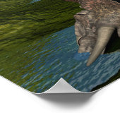 Nanotyrannus aß tote Triceratops Poster (Ecke)