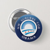 Nanowatt-Vororte für Obama-Knopf Button (Vorne & Hinten)