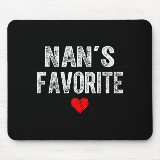 Nans Lieblings-Herzgrafik zum Muttertag Mousepad (Vorne)