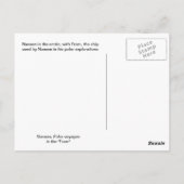 Nansen in der Arktis mit Fram Postkarte (Rückseite)