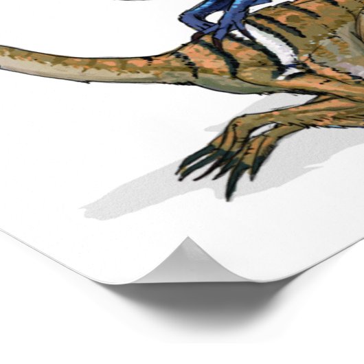 Nanshiungosaurus - krebses Dinosaurier Portfolio Poster (Ecke)