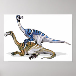 Nanshiungosaurus - krebses Dinosaurier Portfolio Poster