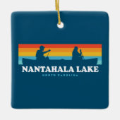 Nantahala Lake North Carolina Canoe Keramikornament (Vorderseite)
