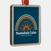 Nantahala Lake North Carolina Rainbow Ornament Aus Metall (Rechts)