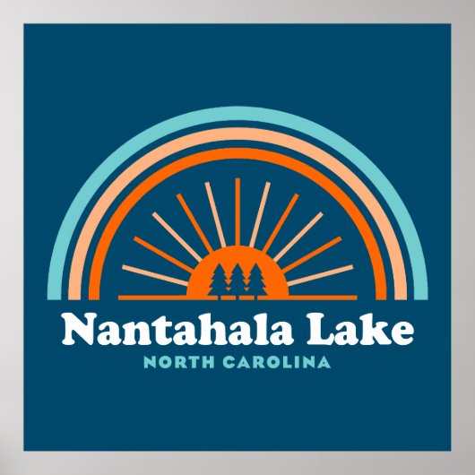 Nantahala Lake North Carolina Rainbow Poster (Vorne)