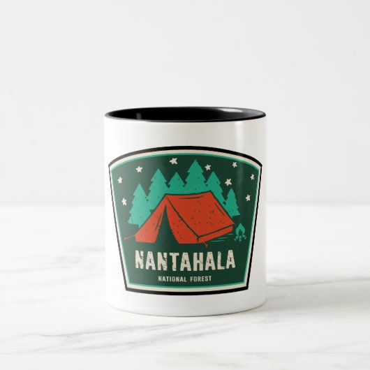 Nantahala National Forest Camping Zweifarbige Tasse (Mittel)