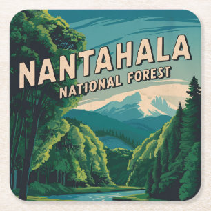 Nantahala National Forest Rechteckiger Pappuntersetzer
