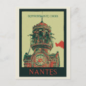 Nantes belfry Sainte Croix Frankreich Postkarte (Vorderseite)