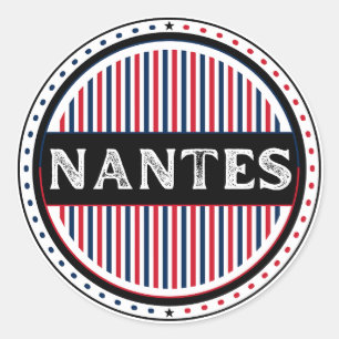 Nantes City Pride Emblem – Französische Identität Runder Aufkleber