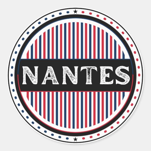 Nantes City Pride Emblem – French Identity Runder Aufkleber (Vorderseite)