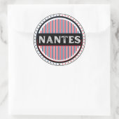Nantes City Pride Emblem – French Identity Runder Aufkleber (Tasche)