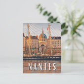 Nantes Foto Vintage Postkarte (Stehend Vorderseite)