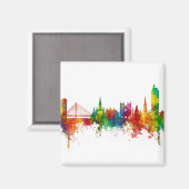 Nantes France Skyline Magnet (Vorderseite/Rückseite)