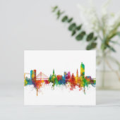 Nantes France Skyline Postkarte (Stehend Vorderseite)