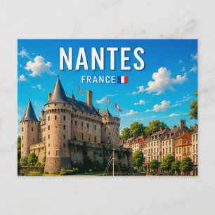 Nantes Frankreich Loire-Ufer-Flucht Postkarte