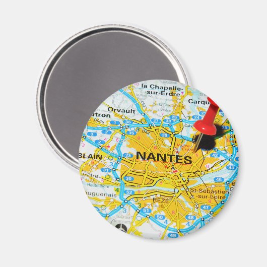 Nantes, Frankreich Magnet (Vorderseite/Rückseite)