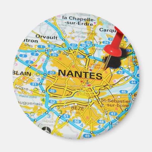 Nantes, Frankreich Magnet (Vorne)