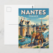 Nantes Frankreich Postkarte (Vorne/Hinten)