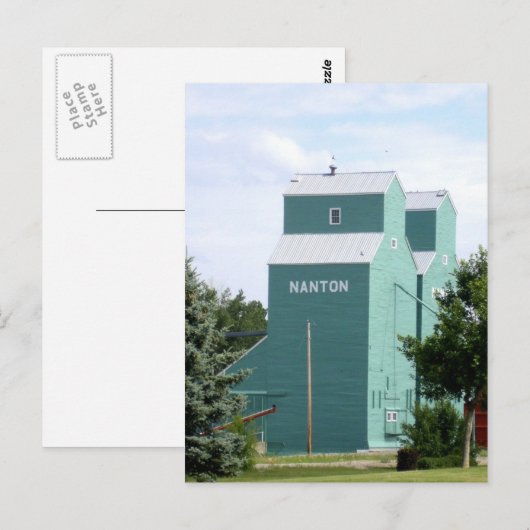 Nanton Grain Elevator Postcard Postkarte (Vorne/Hinten)