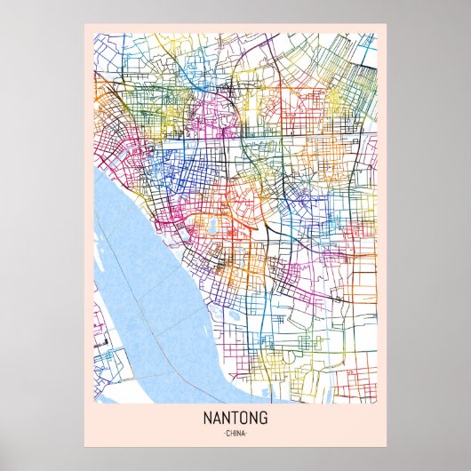 Nantong China City Map Poster (Vorne)