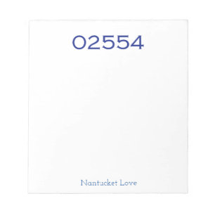 Nantucket 02554 Zip-Code Notepad Notizblock
