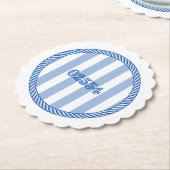 Nantucket 02554 Zip-Code-Untersetzer Blau weiß Untersetzer (angewinkelt)