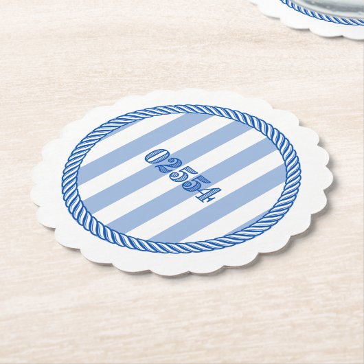 Nantucket 02554 Zip-Code-Untersetzer Blau weiß Untersetzer (angewinkelt)