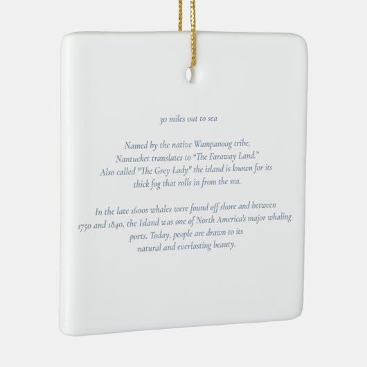 Nantucket 30 Meilen bis zur Keramik auf See Keramikornament (Rechts)