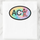 Nantucket ACK Tanzbär Ovaler Aufkleber (Tasche)