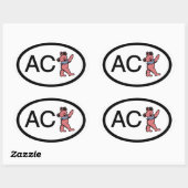 Nantucket ACK Tanzbär Ovaler Aufkleber (Blatt)