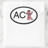 Nantucket ACK Tanzbär Ovaler Aufkleber (Tasche)