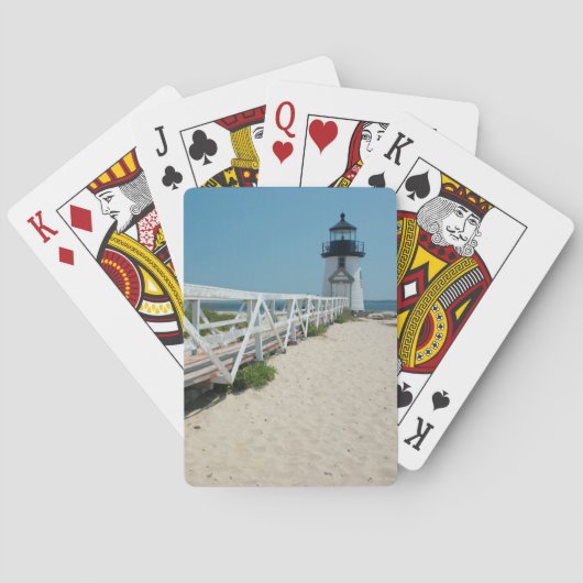 Nantucket. Altes Leuchtturm aus Holz Spielkarten (Rückseite)
