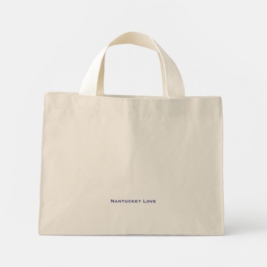 Nantucket auf diese Weise Zip Code tote Verpackung Mini Stoffbeutel (Rückseite)