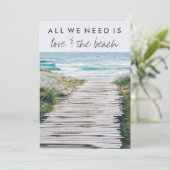 Nantucket Beach Eloped Wedding Ankündigung (Stehend Vorderseite)