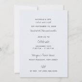 Nantucket Beach Eloped Wedding Ankündigung (Rückseite)