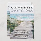 Nantucket Beach Eloped Wedding Ankündigung (Vorne/Hinten)