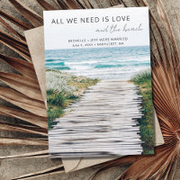 Nantucket Beach Eloped Wedding Ankündigung