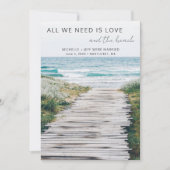 Nantucket Beach Eloped Wedding Ankündigung (Vorderseite)