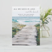 Nantucket Beach Eloped Wedding Ankündigung (Stehend Vorderseite)